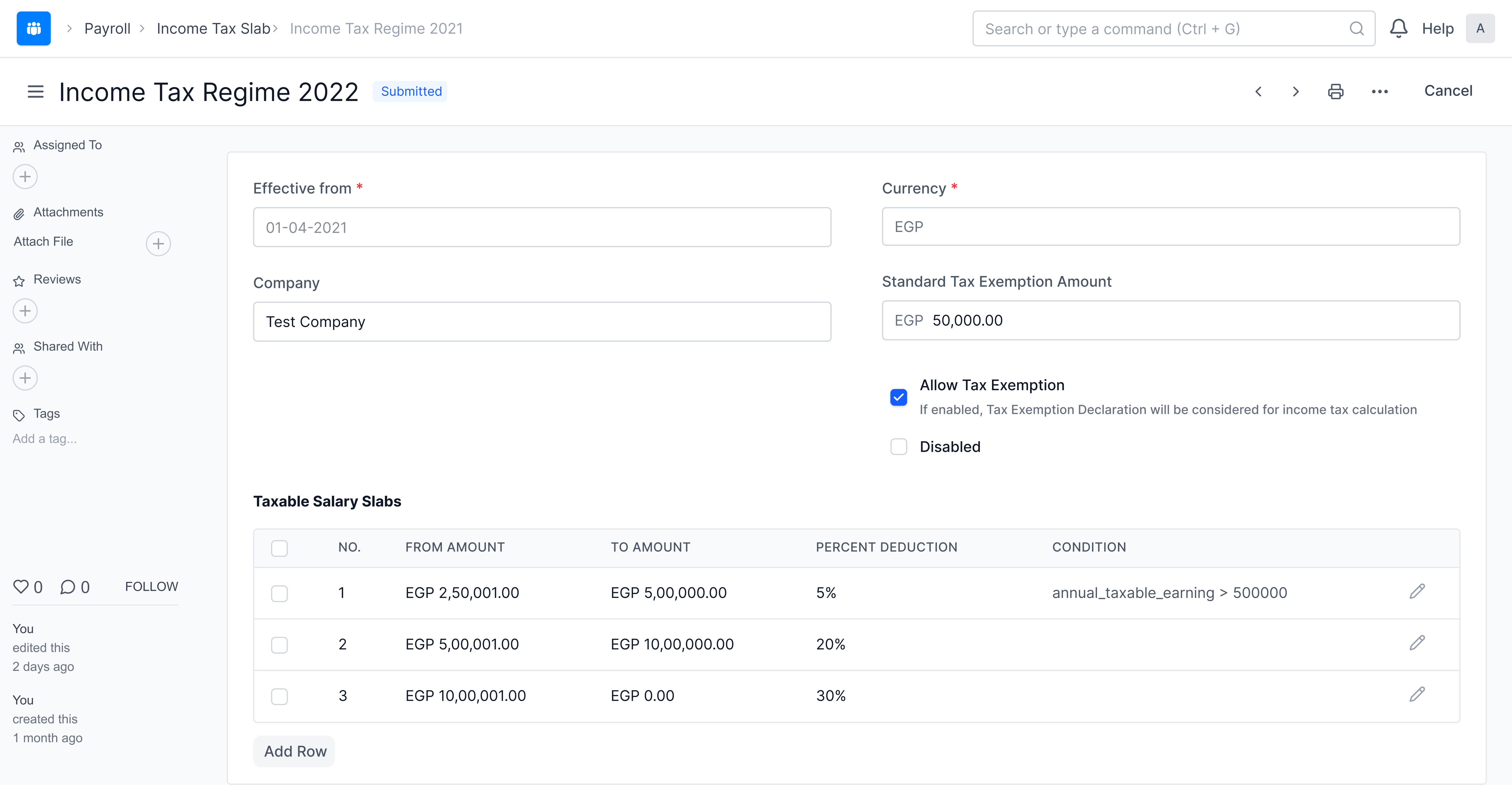 Income Tax Slab