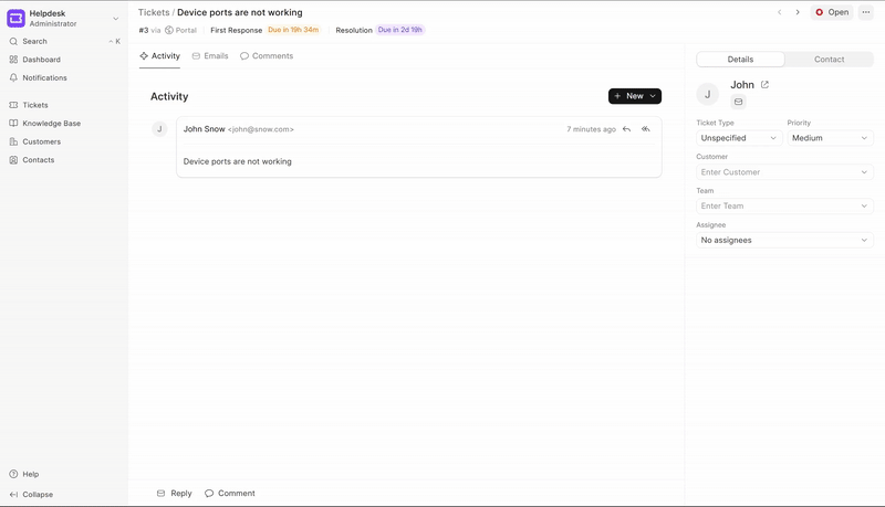 saved reply insert